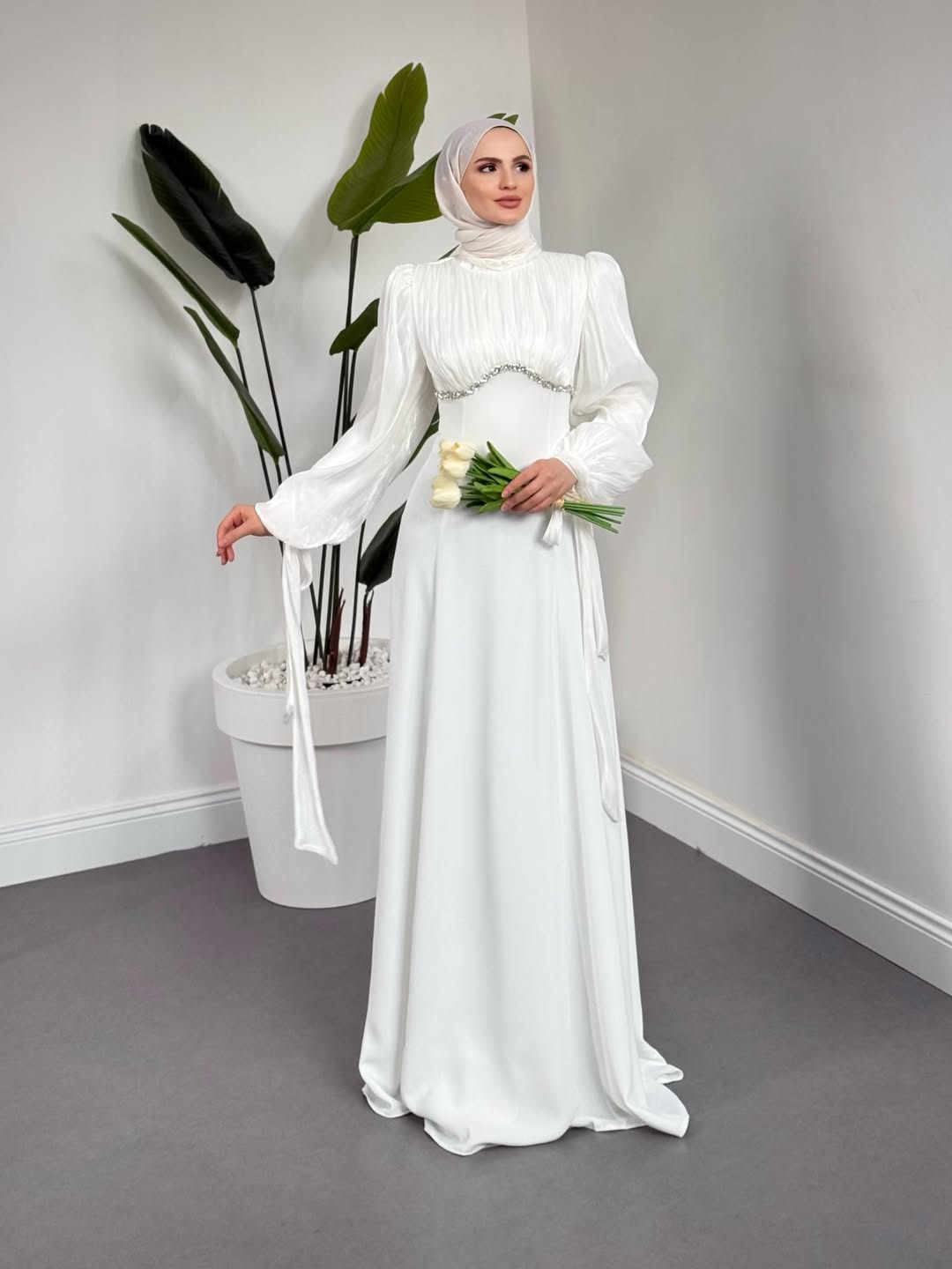 Shabnam Beli Taşlı Abiye Taş