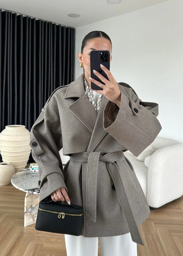 Ara Boy Kaşe Kaban VİZON