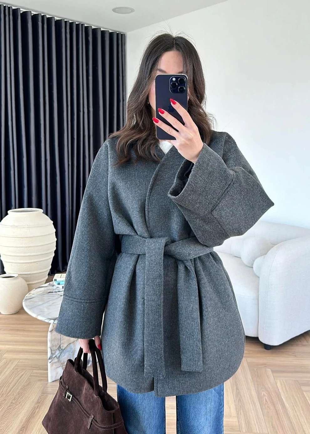 Kaşe Ara Boy Kaban ANTRASİ