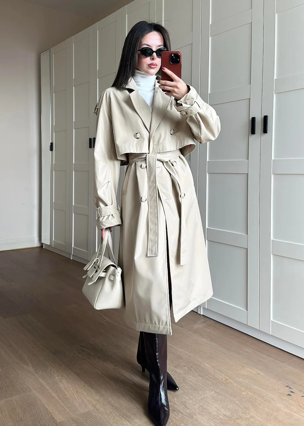 İSADORA Rüzgarlıklı Premium Trençkot BEJ