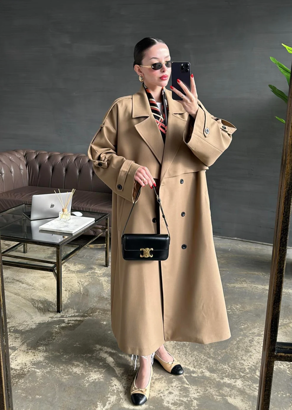 Gabardin Premium Trençkot VİZON