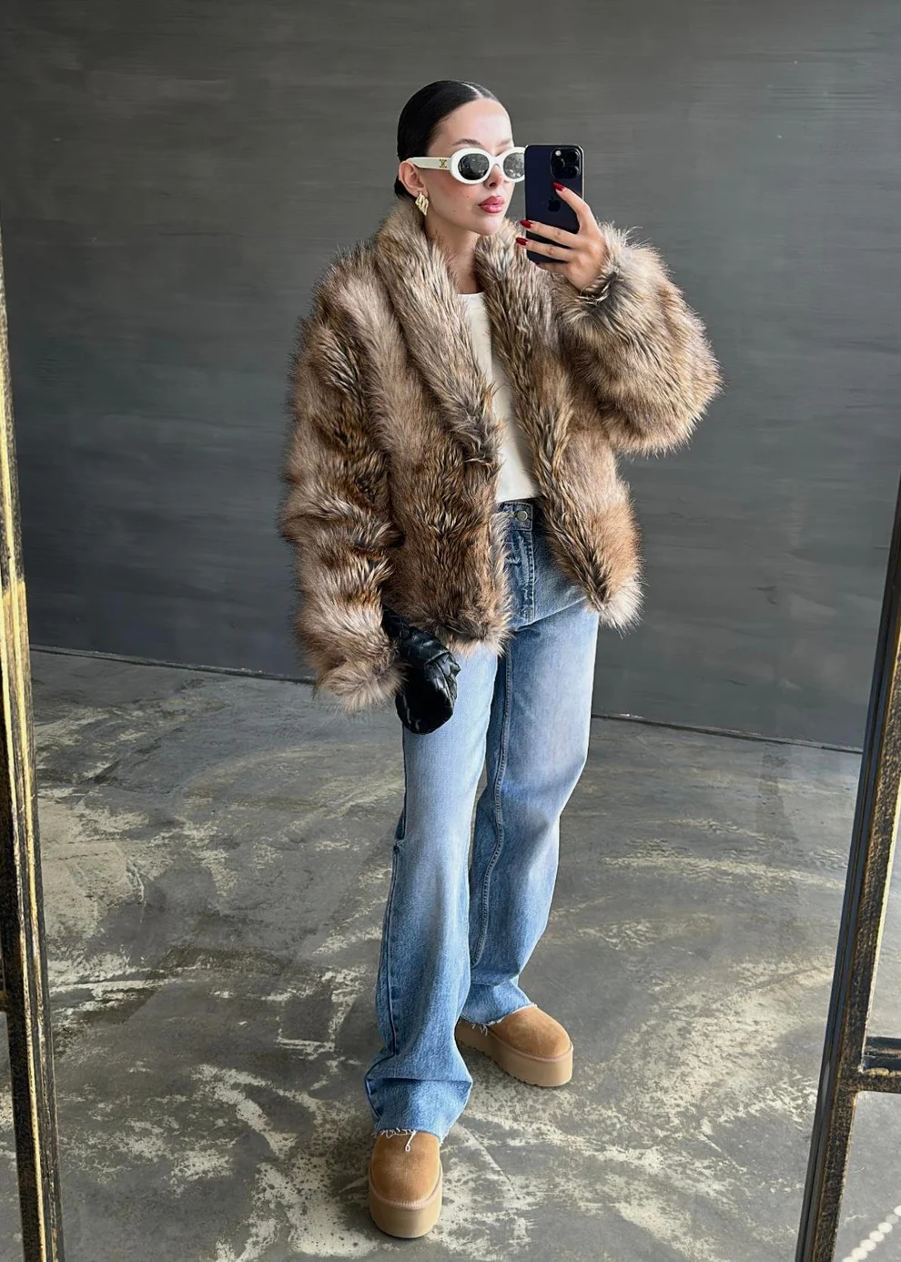 Ters Tüylü Kürk KAHVERENGİ