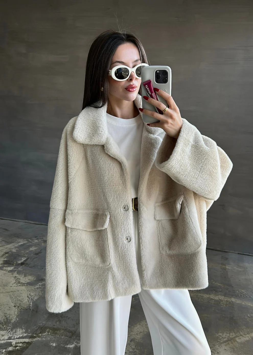 Çift Cepli Kürk TAŞ