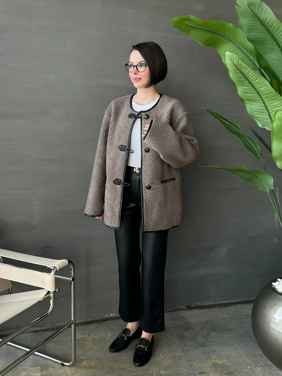 Aplikeli Kürklü Mont VİZON